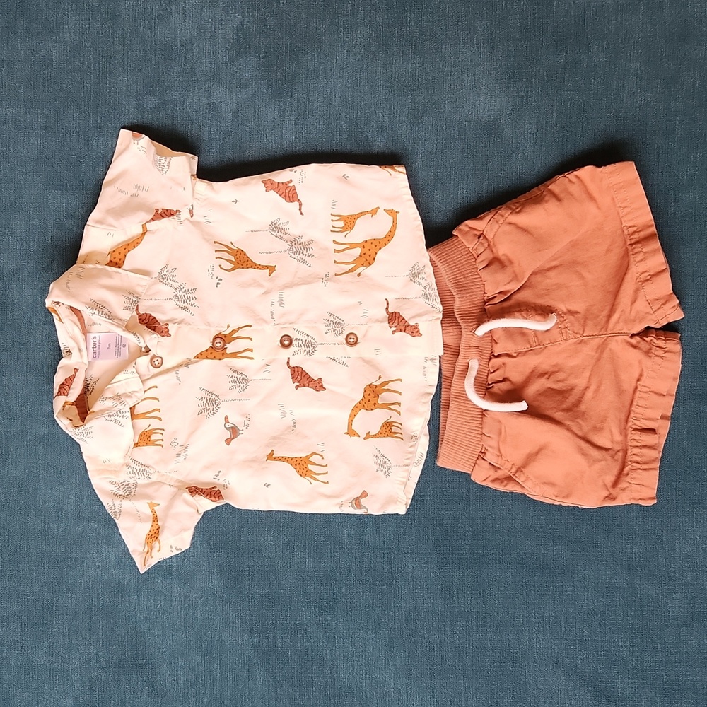 EUC CARTERS 3 MONTH SAFARI OUTFIT